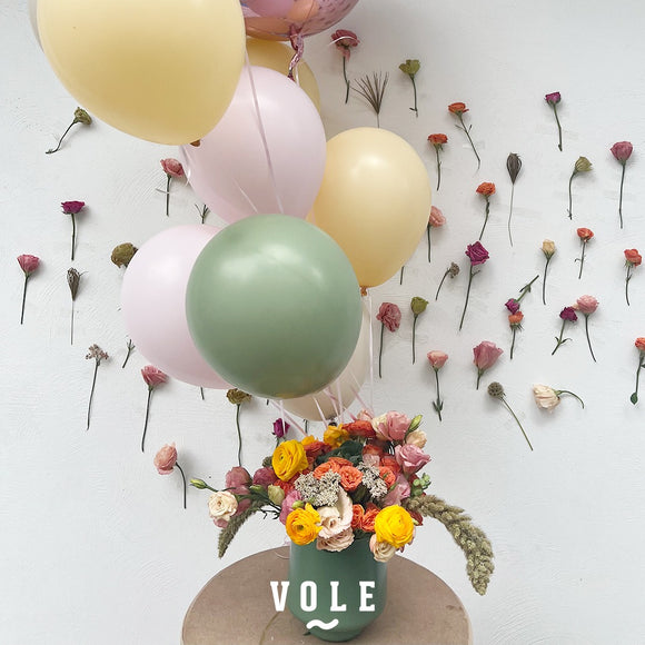 Set de globos con flores