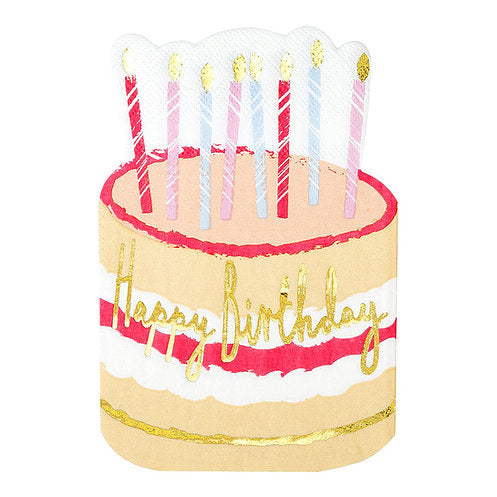 Servilletas Happy birthday pastel