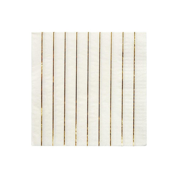 Large Gold Striped Napkin