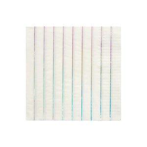 Large Silver Striped Napkin