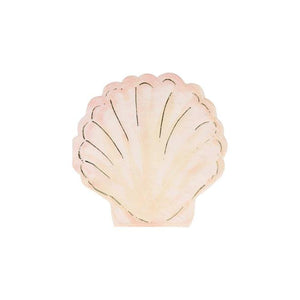 Watercolor clam napkins