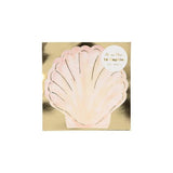 Watercolor clam napkins