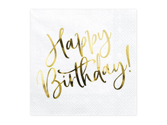 Happy birthday napkins