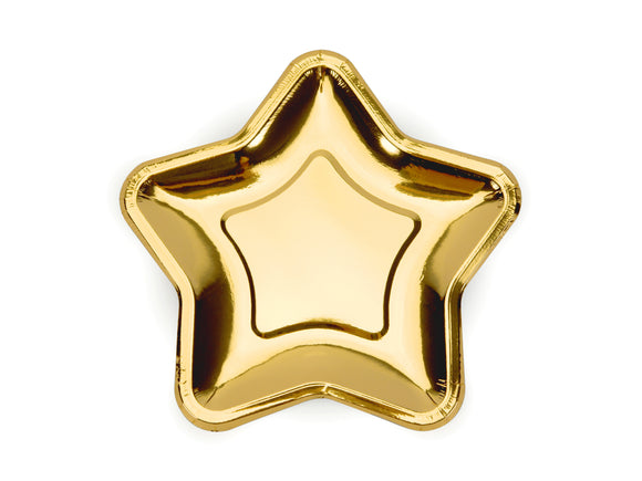 Star gold cocktail Plate